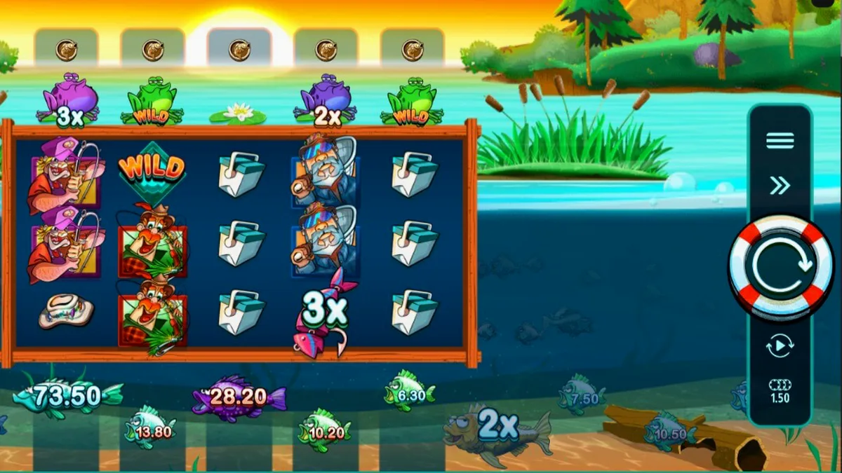 Tampilan visual slot All About the Bass 2: Froggy Style dengan tema rawa dan katak
