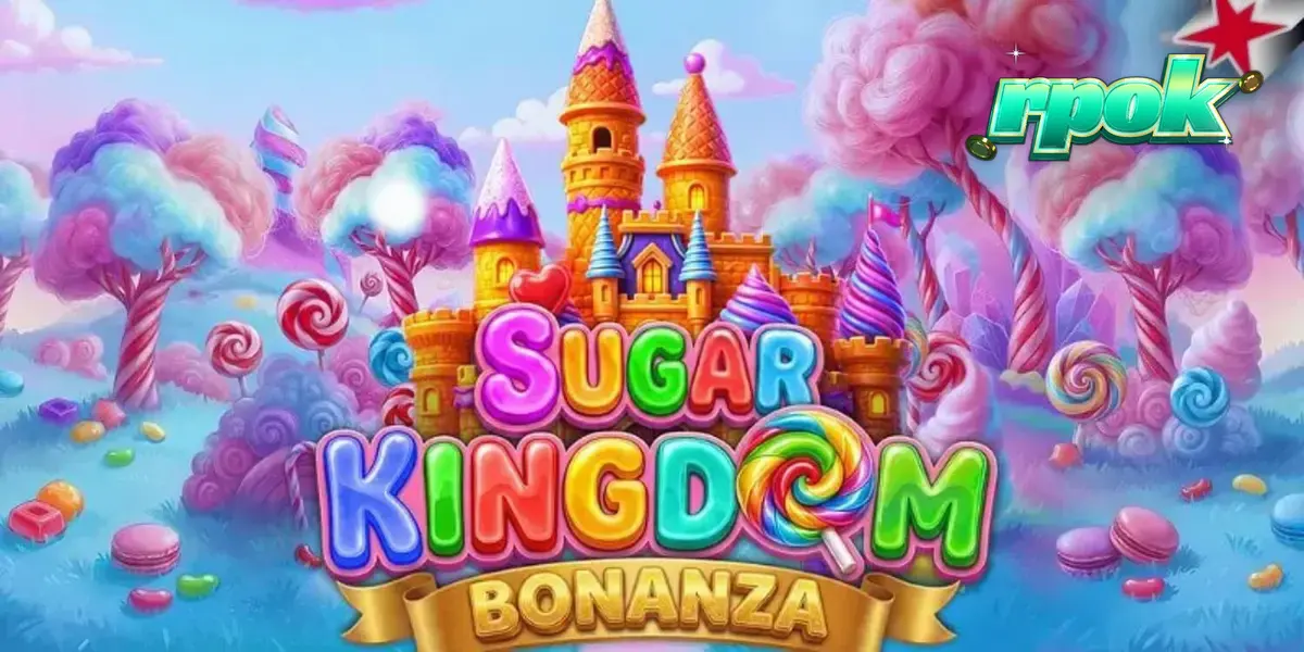 Tampilan visual slot Sugar Kingdom Bonanza dengan tema permen yang cerah